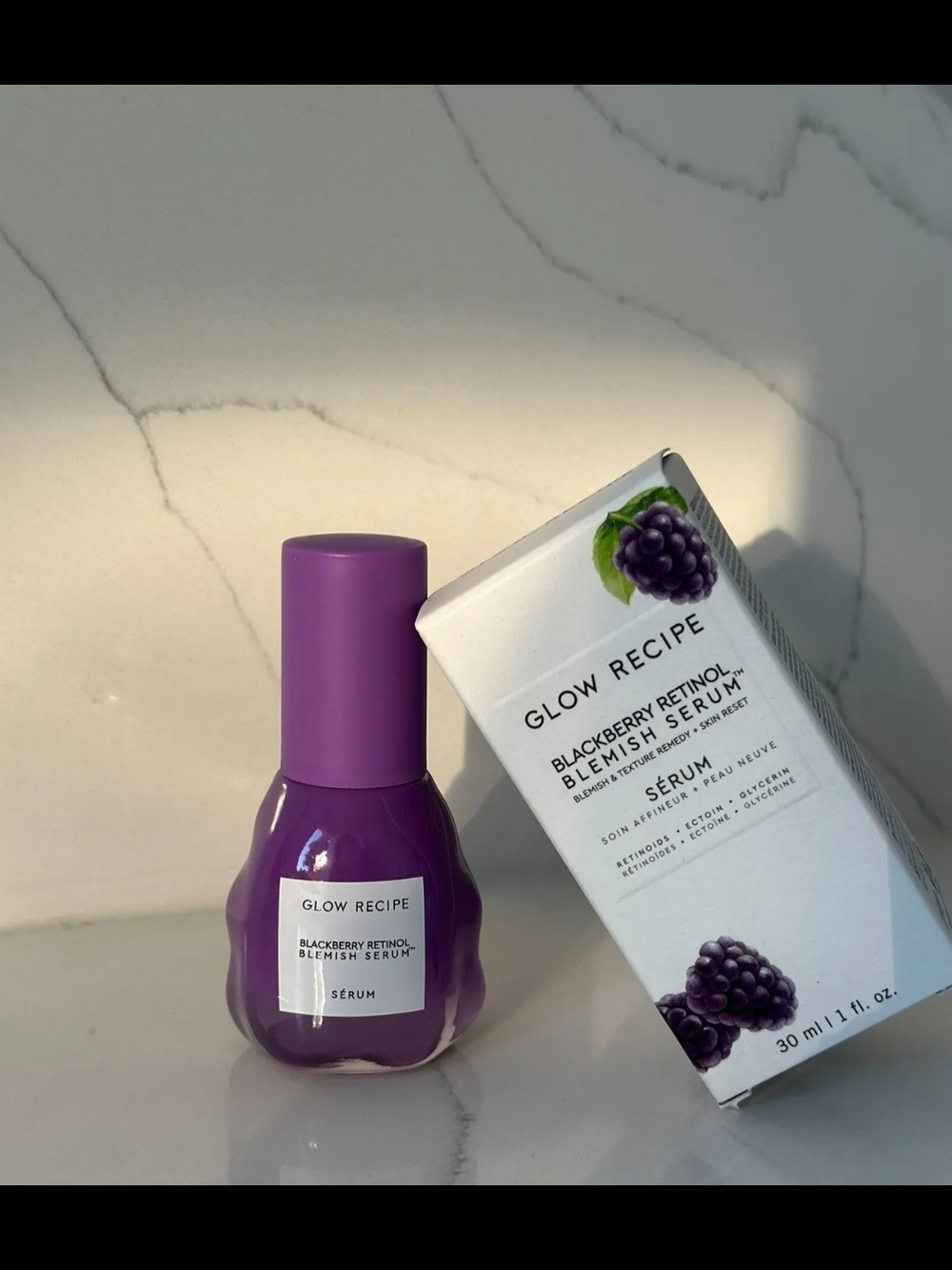 Glow Recipe Blackberry Retinol Blemish Serum - Lavender Purple Packaging
